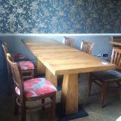 3 Solid wood dining tables 75x75x75cm each, 6 wood