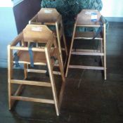 3 Children’s wooden high chairs