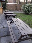 4 pieces timber pub garden furniture 3x4 seater, 1x6 seater