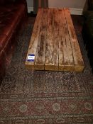 Hardwood low table 140x57x38cm