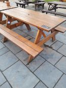 4 seat timber bench/table pub garden furniture rectangle