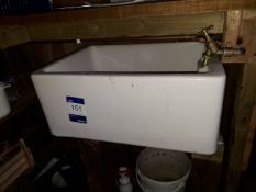White ceramic butler sink