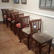 6 dining chairs wood with fabric upholstery