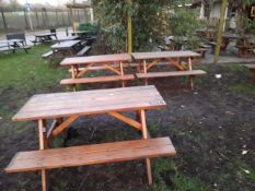 3 pieces 4 seat timber garden furniture