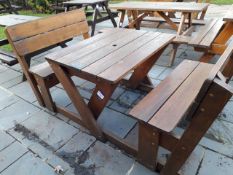 4 seat timber pub garden furniture