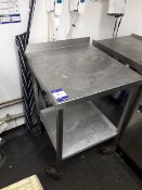 Stainless steel 2-shelf trolley