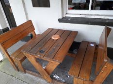 4 seater timber bench/table