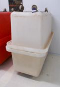 2 x mobile plastic bins