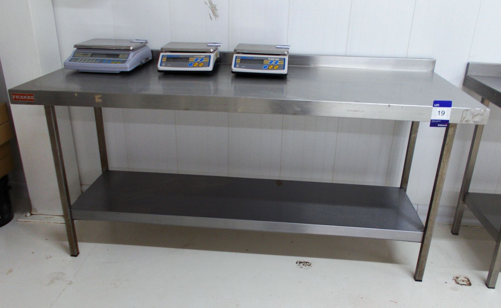 Franke stainless steel table approx. 6ft x 4