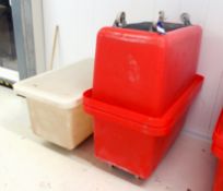 3 x mobile plastic bins