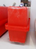 2 x mobile plastic bins