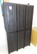 3 door plastic cabinet