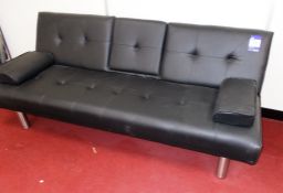 Leather effect sofa