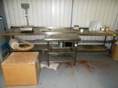 3 x assorted stainless steel tables