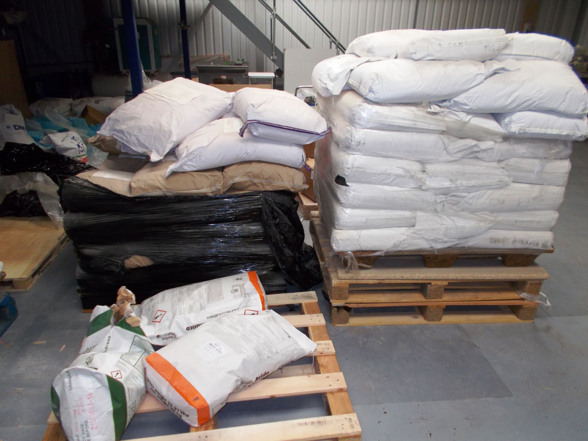Large quantity of assorted stock to mezzanine including bags of micro crystalline bonigrasa ( - Image 2 of 5