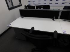 2 x Single person workstations, 2 x swivel chairs, and 2 x pedestals