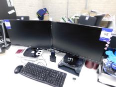 LG monitor, Dell monitor, and Asus monitor