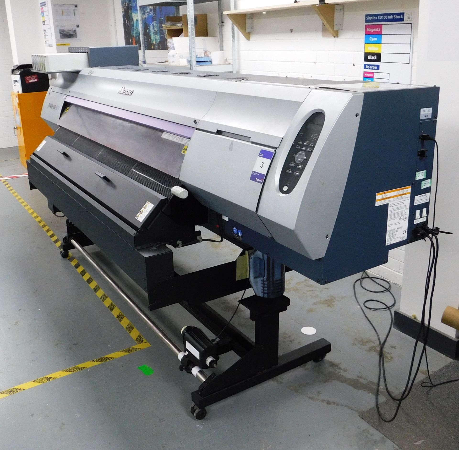 Mimaki JV400-160SUV wide format printer, 1600mm, Serial number: M545B243, Year: 2014 - Image 2 of 2