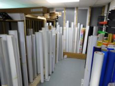 An assortment of part-rolls of vinyl’s, magnetic vinyl’s etc