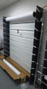 Vinyl roll wall rack, approximately 1600mm x 2m