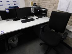 2 x Single person workstations, 2 x swivel chairs, and 2 x pedestals