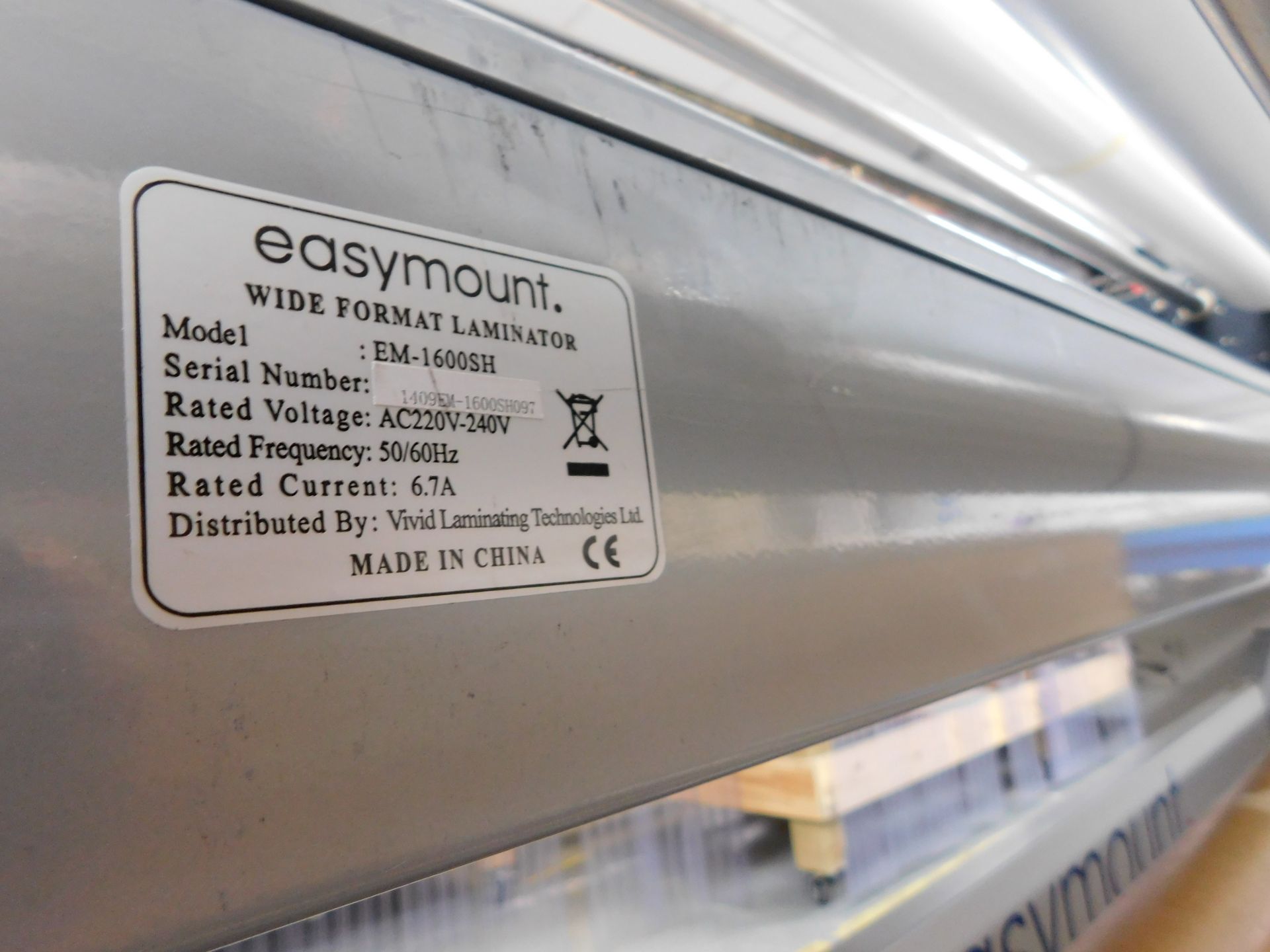 Easy Mount EM-1600SH wide format laminator, Serial number: 1409EM-1600 SH097 - Image 5 of 5