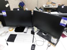 LG monitor, Dell monitor, and Asus monitor