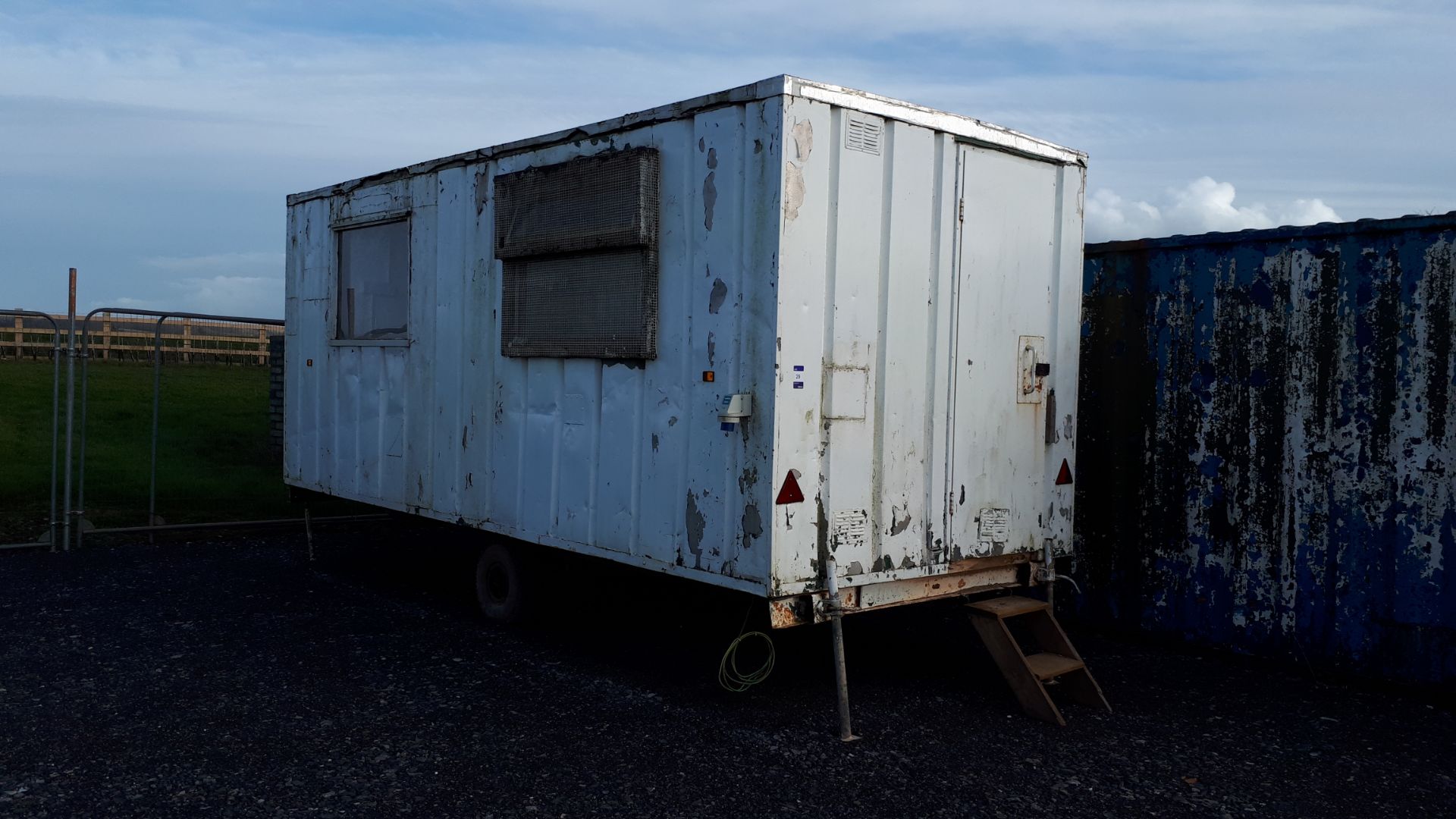 Trailer mounted site cabin, approximately 15ft. *V