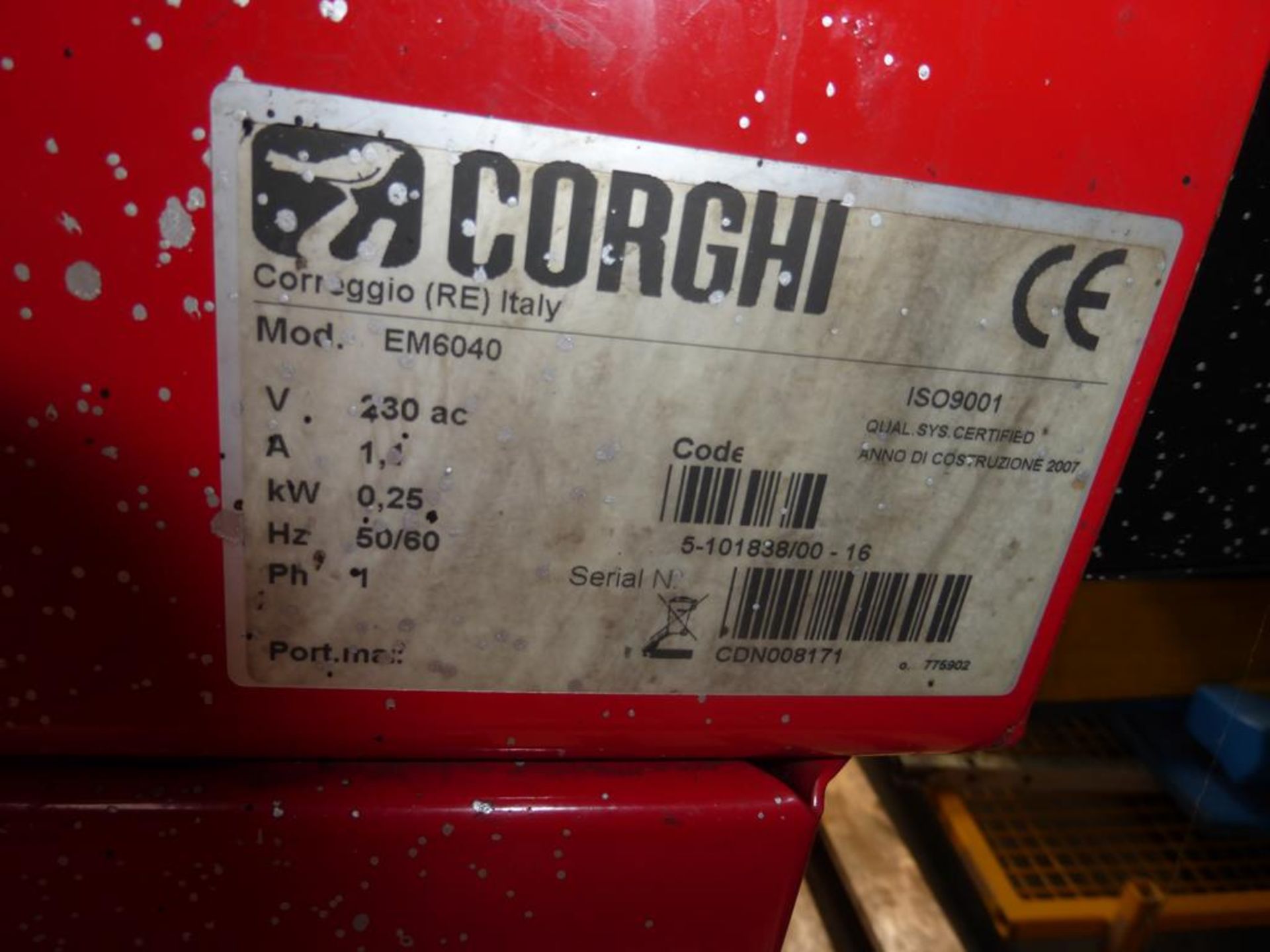 * A Corghi EM6040 Tyre Balancer 240V. Please note there is a £10 plus VAT Lift Out Fee on this lot. - Image 4 of 4