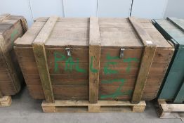 A Large Wooden Storage/Transport Box. Please note there is a £5 plus VAT lift out fee on this lot