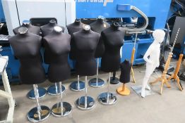 * 8 x Matching Black and Chrome Mannequins and 3 x Child Mannequins plus 4 x Stands