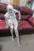 An Unusual Mirrored Female Mannaquin (a/f) (seated) full size (est £30-£60)