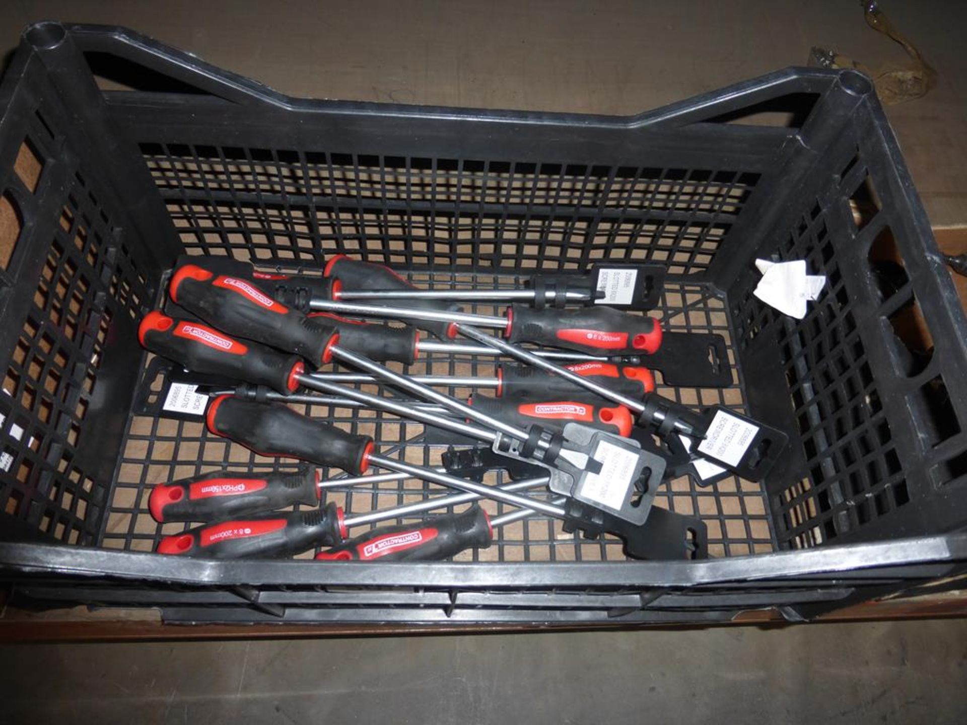 * A quantity of Contractor Flat Head Screwdrivers