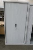 * 1 x Tambour Fronted Cabinet (no key). Please note there is a £5 plus VAT lift out fee on this lot