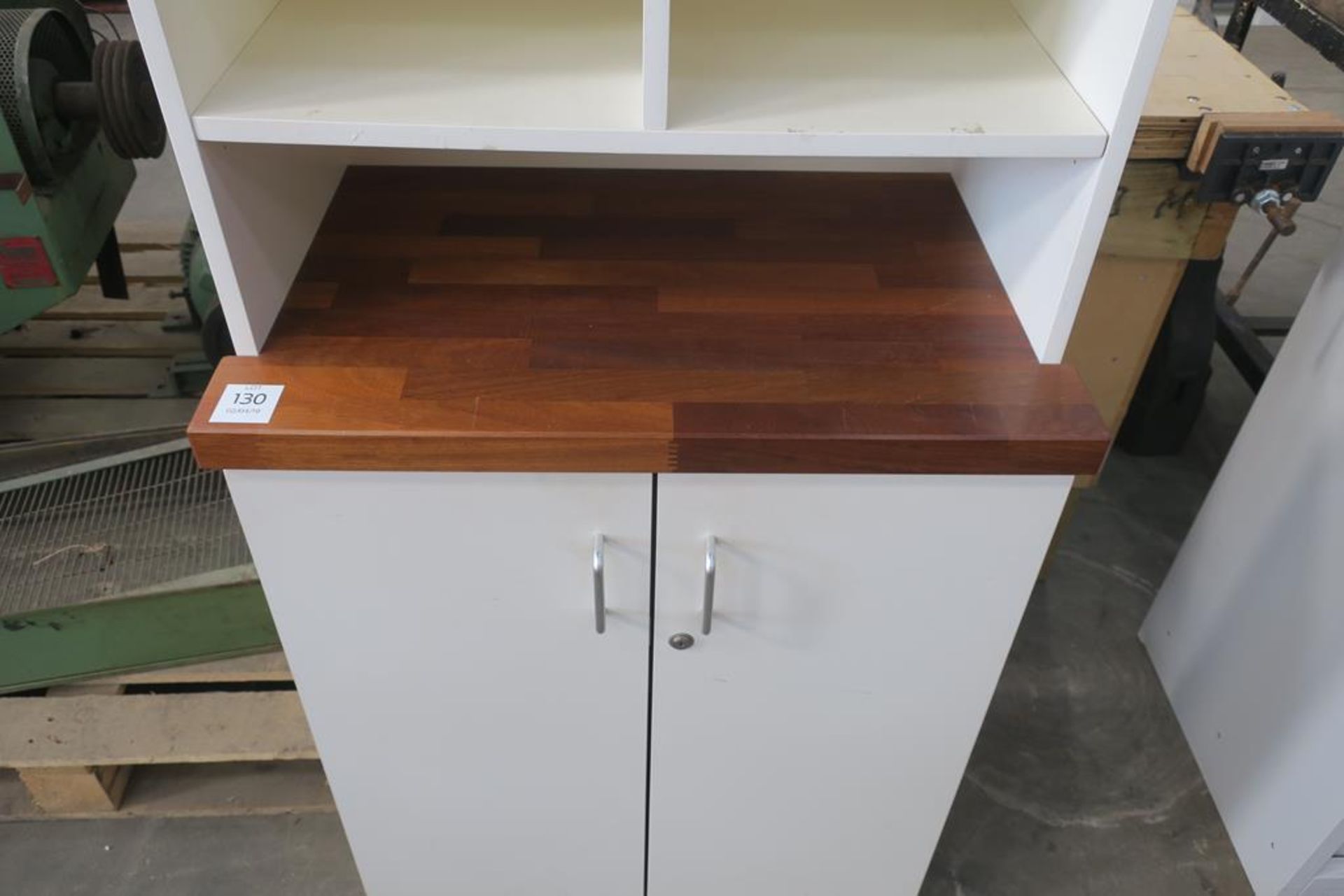 * A Single Storage Unit with 8 compartments to the top and 2 cupboard doors to the bottom. Please - Image 2 of 3