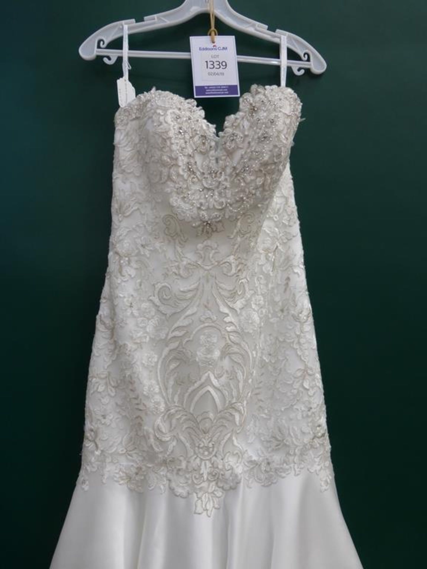 * Enchanting by Mon Cheri Wedding Dress UK Size 12 (RRP £1060) - Image 2 of 5