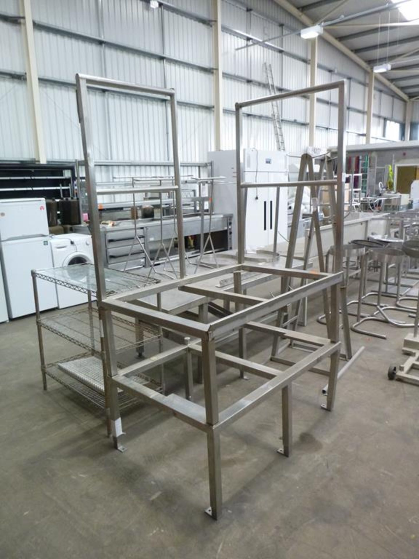 * Rectangular Stainless Steel Box Section Fabricated Frame Work overall dimensions H 2000mm, W - Image 3 of 3