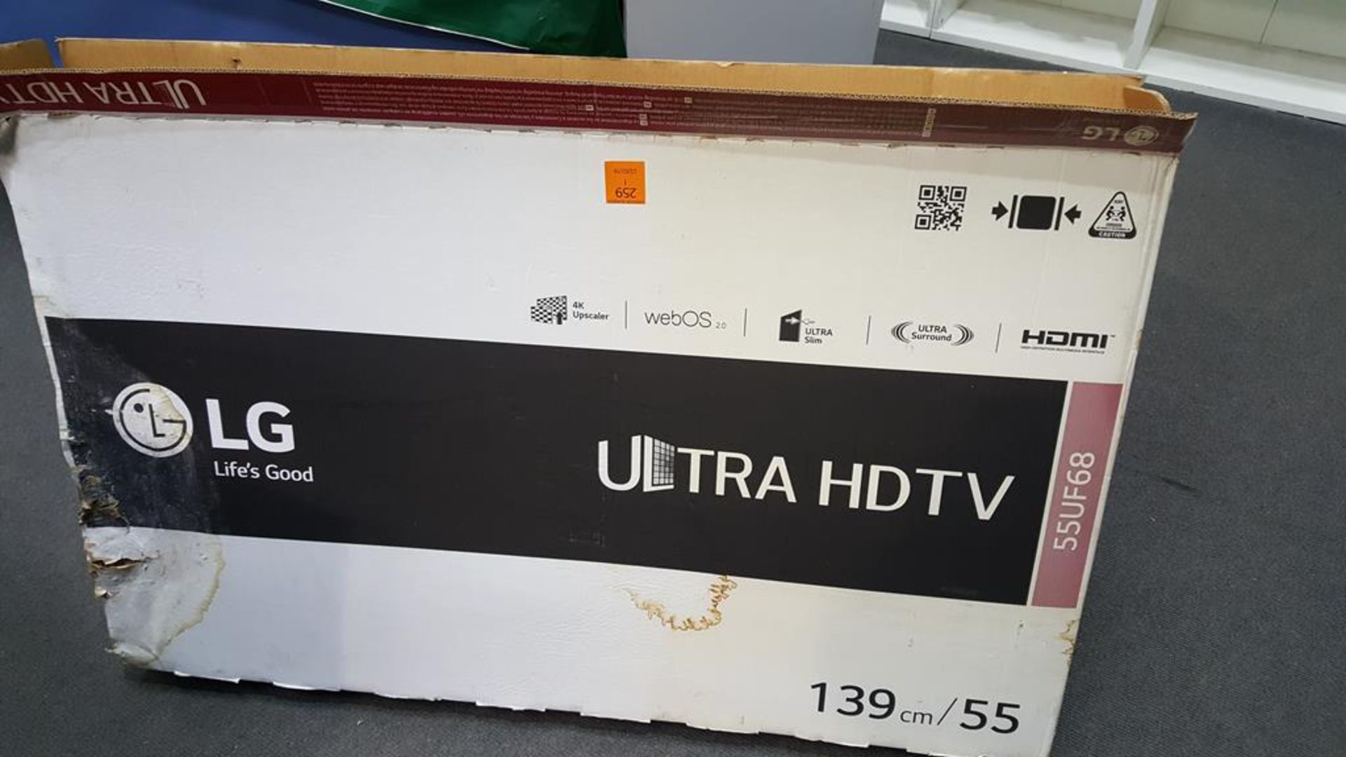 * An LG 55inch 'Ultra HD' TV (model 55UF68OV) with Box and Remote - Image 2 of 5