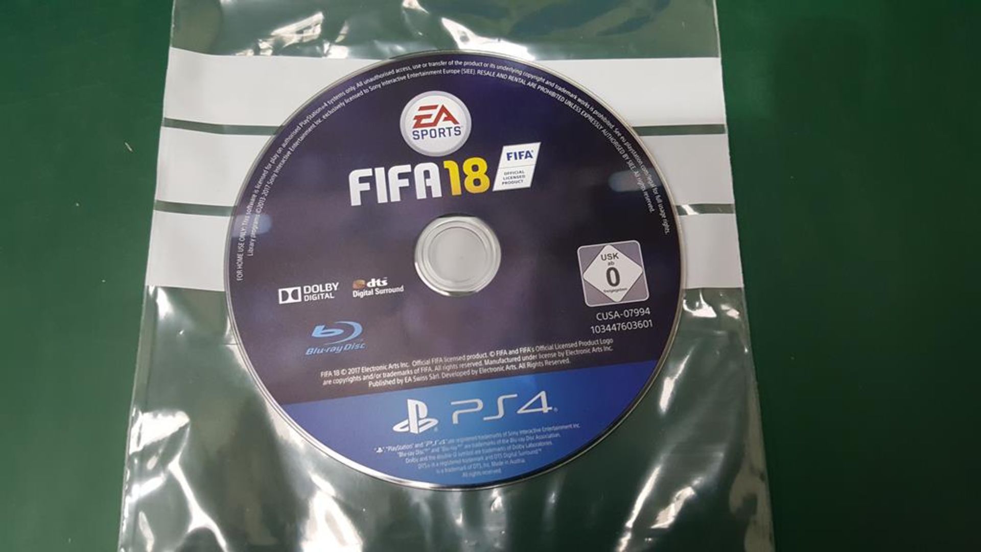 * A Playstation 4 Console (system reset) together with two controllers (a/f) and Fifa 18 (no box) - Image 4 of 7