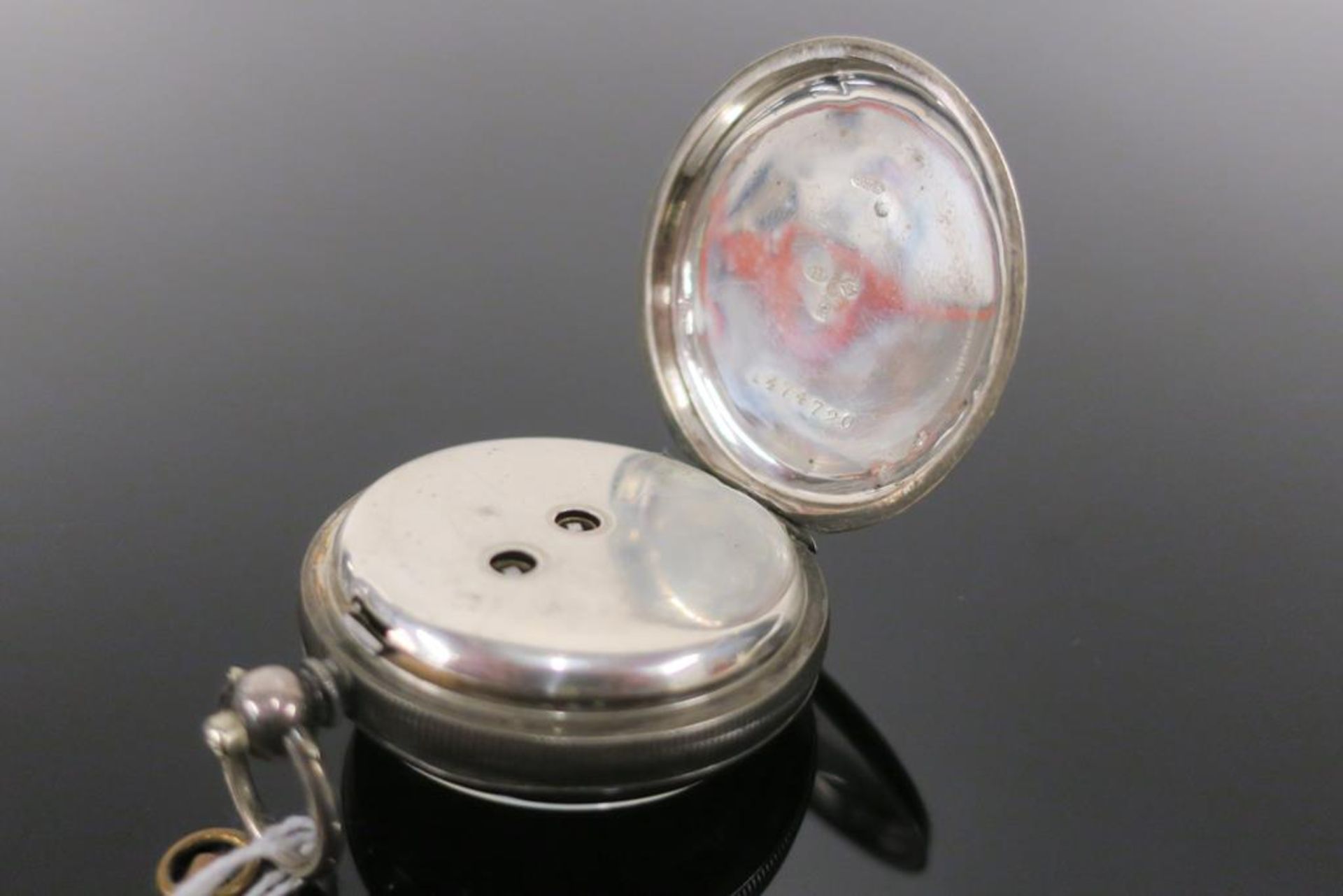 A Silver Pocket Watch with Winding Keys (est £25-£50) - Image 3 of 4