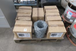 * 7 x boxes and 1 x reel of Galvanised 4 Point Barbed Wire