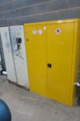 * A Yellow Flammable/Chemical Cupboard together with a 2 Door Cupboard (no keys). Please note