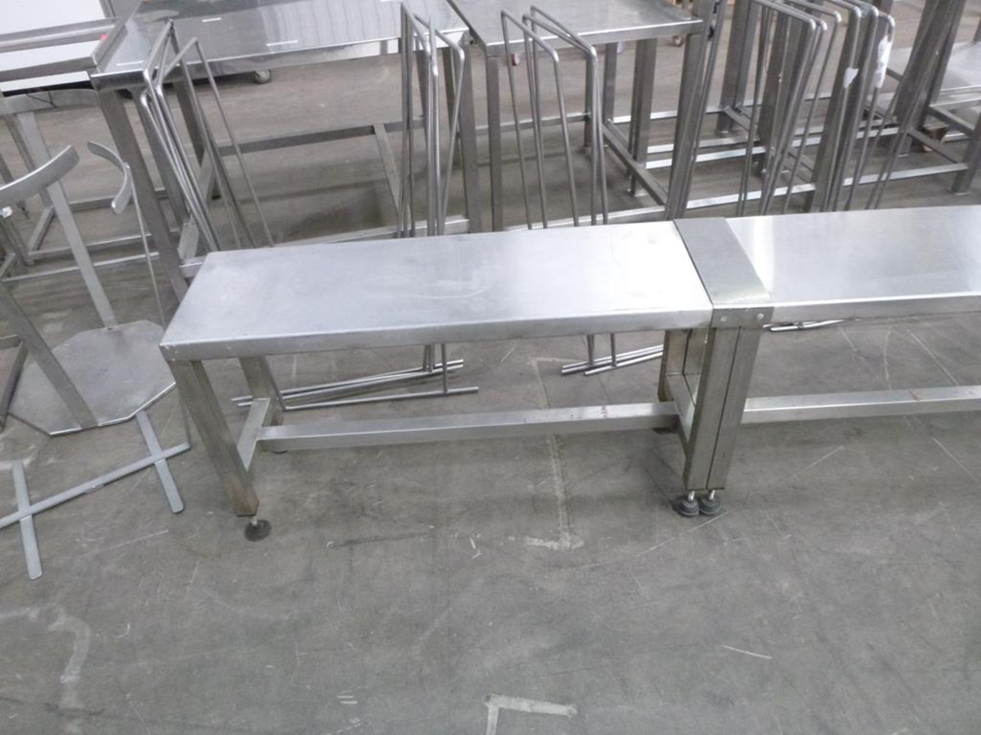 * Stainless Steel 2 piece Bench (joined) 2340mm x 300mm - Image 2 of 3