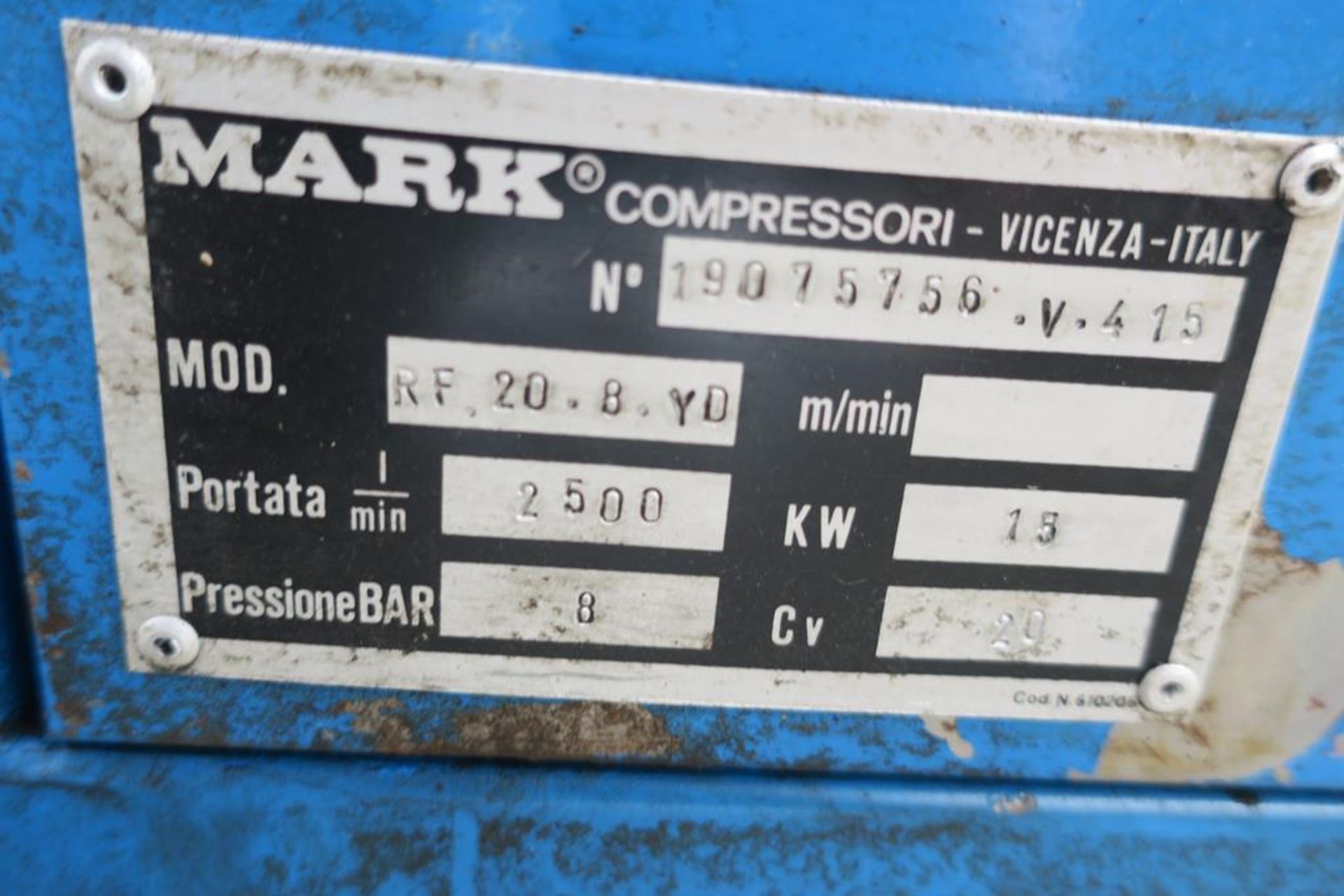 * A Mark RF20 8 Bar Package Compressor. - Image 3 of 3