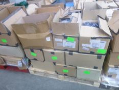 * A pallet of various Workwear to include Blue Polo Shirts, Coveralls, Shirts etc. Please note there