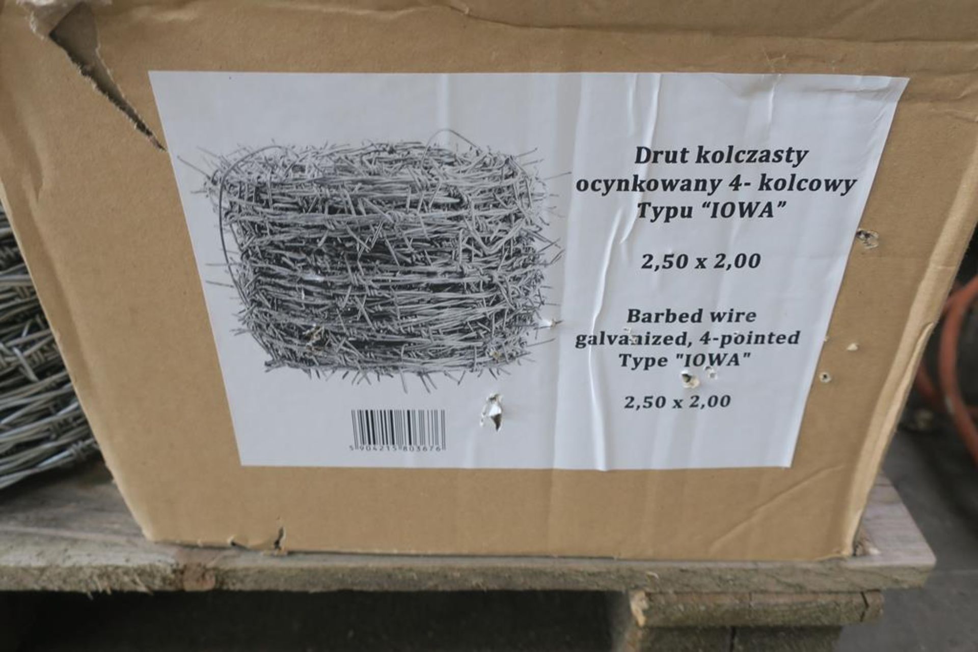 * 7 x boxes and 1 x reel of Galvanised 4 Point Barbed Wire - Image 2 of 2