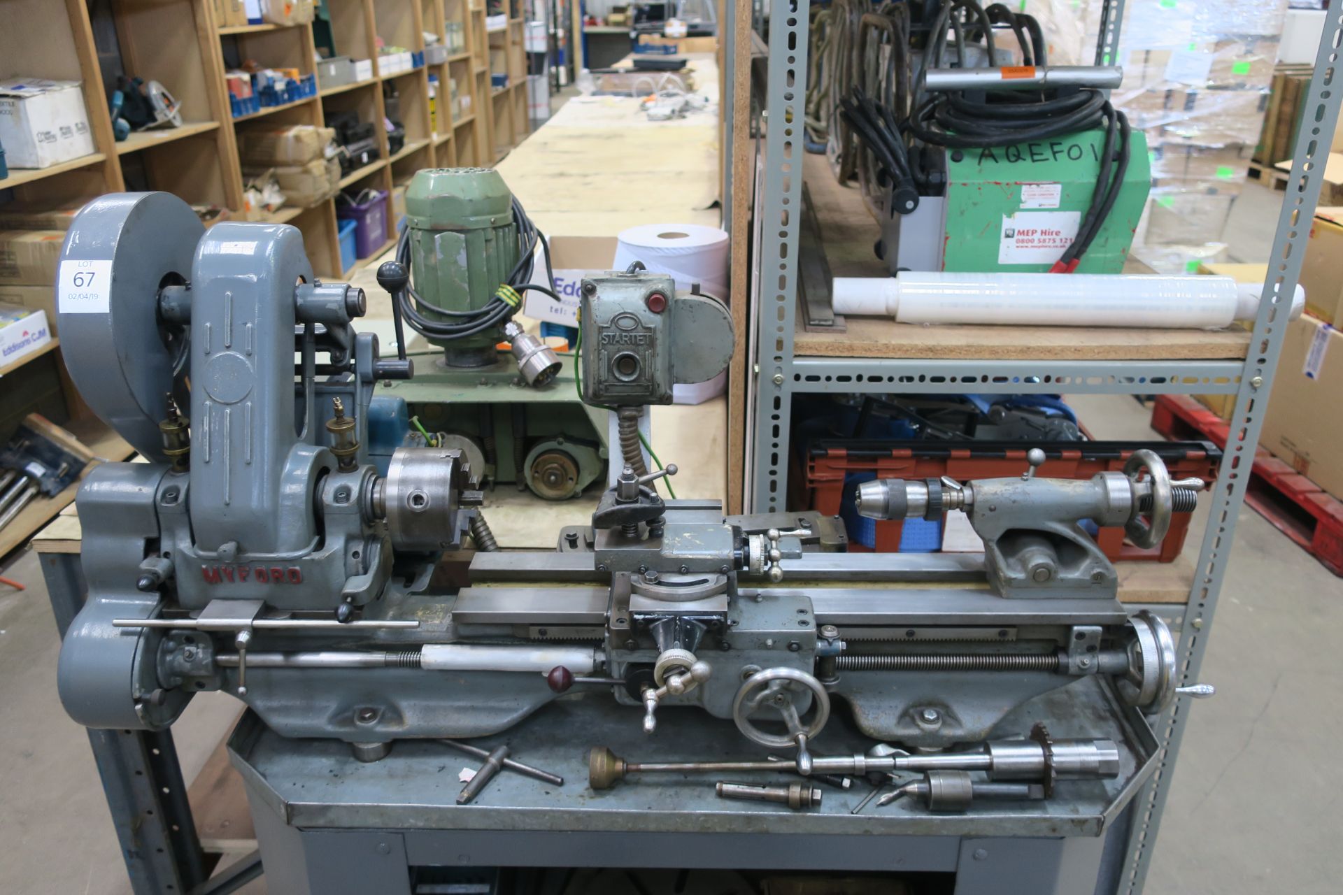 A Myford ML7 Lathe and Tooling 240V. Please note there is a £5 plus VAT lift out fee on this lot - Image 3 of 11