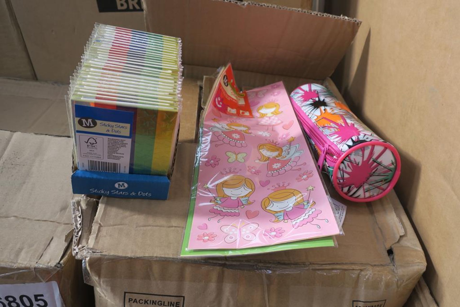 A pallet to contain a large quantity of various Sticker Packs, Splash Pencil Cases etc. Please - Image 4 of 4