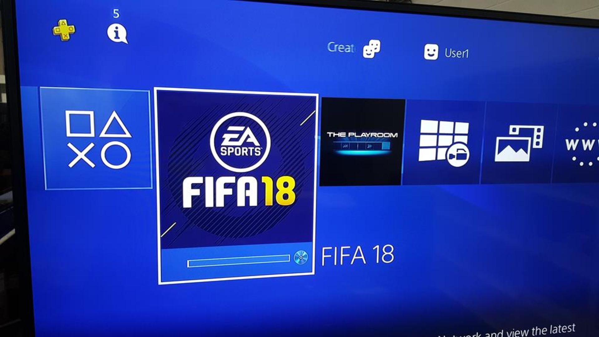 * A Playstation 4 Console (system reset) together with two controllers (a/f) and Fifa 18 (no box) - Image 5 of 7