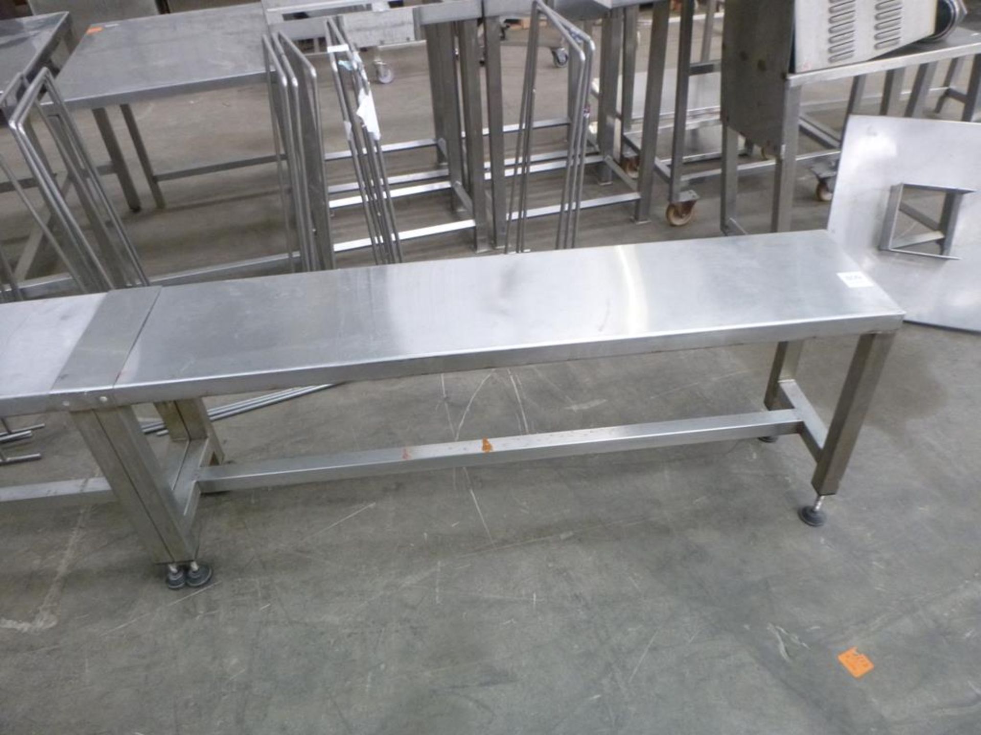 * Stainless Steel 2 piece Bench (joined) 2340mm x 300mm - Image 3 of 3